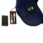 VIAGGI Vibrating Massage Travel Neck Pillow - 6 modes (Blue)
